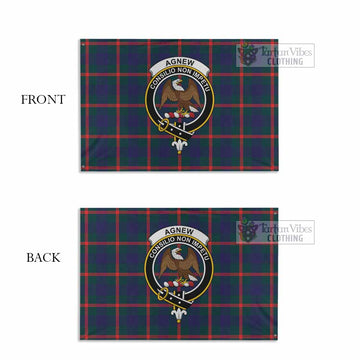 Agnew Tartan House Flag with Family Crest