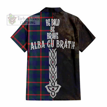 Agnew Tartan Family Crest Hawaiian Shirt Alba Gu Brath Be Brave Lion Ancient Style - Tartan Vibes Clothing