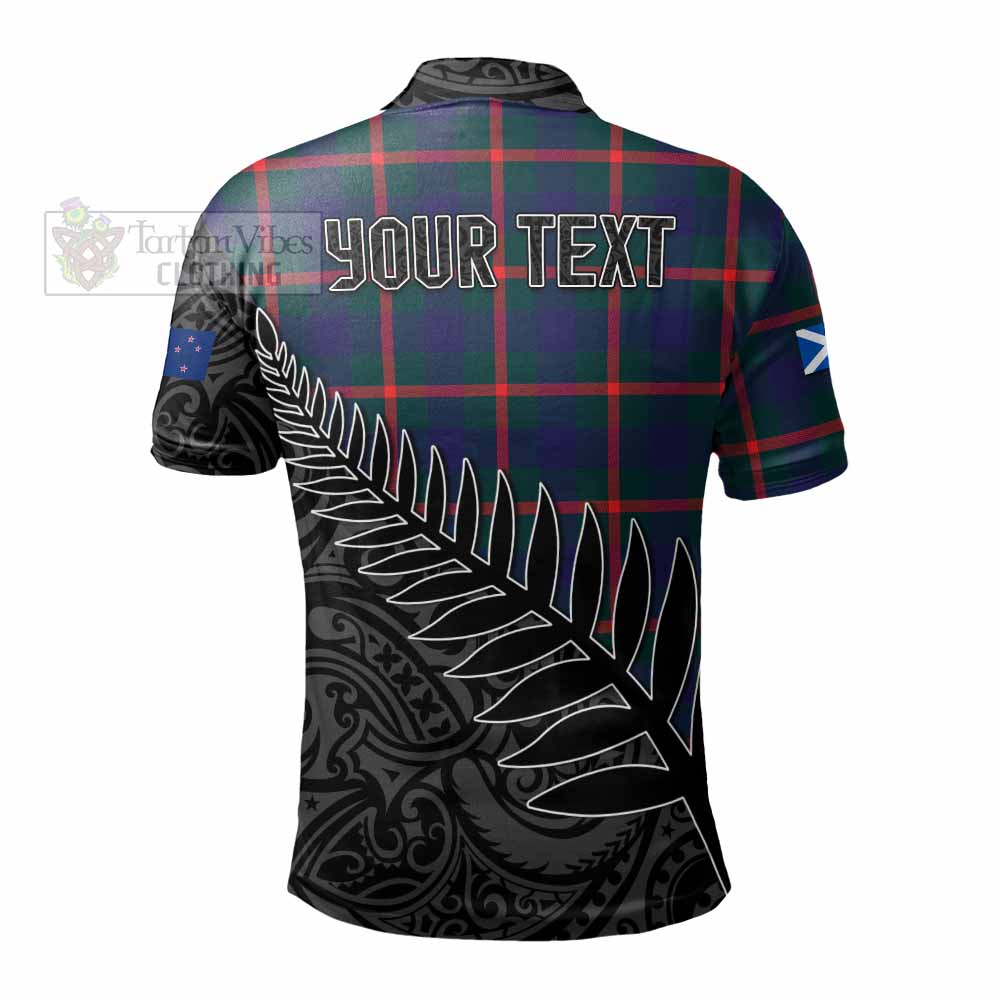 Agnew Crest Tartan Polo Shirt with New Zealand Silver Fern Half Style