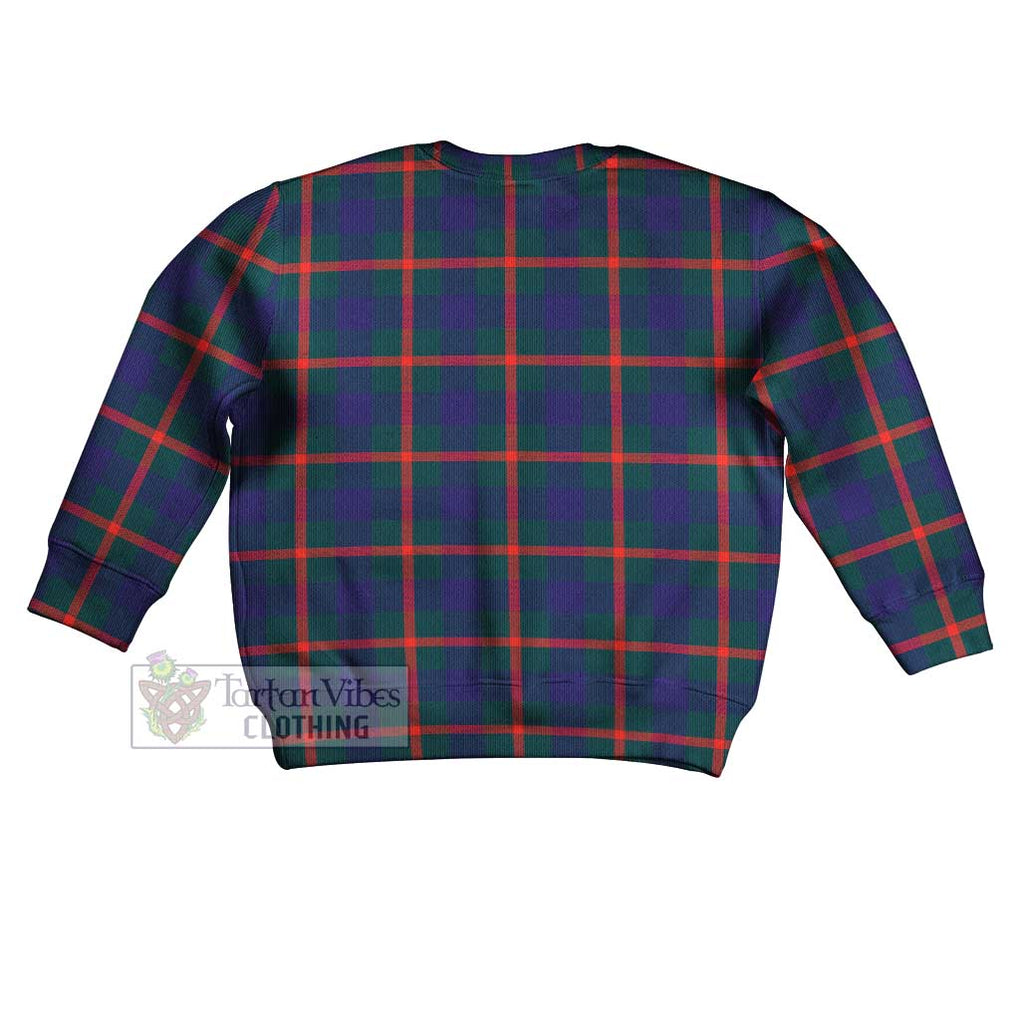 Tartan Vibes Clothing Agnew Tartan Kid Ugly Sweater with Family Crest