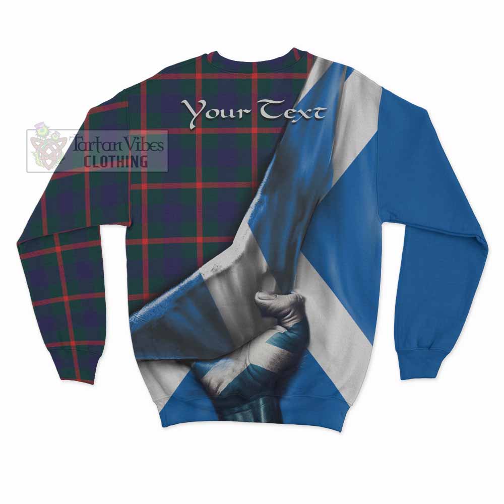 Tartan Vibes Clothing Agnew Tartan Sweatshirt with Family Crest Scotland Patriotic Style