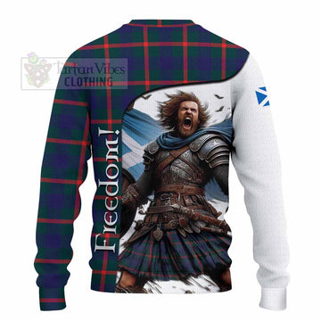 Agnew Crest Tartan Knitted Sweater Inspired by the Freedom of Scottish Warrior