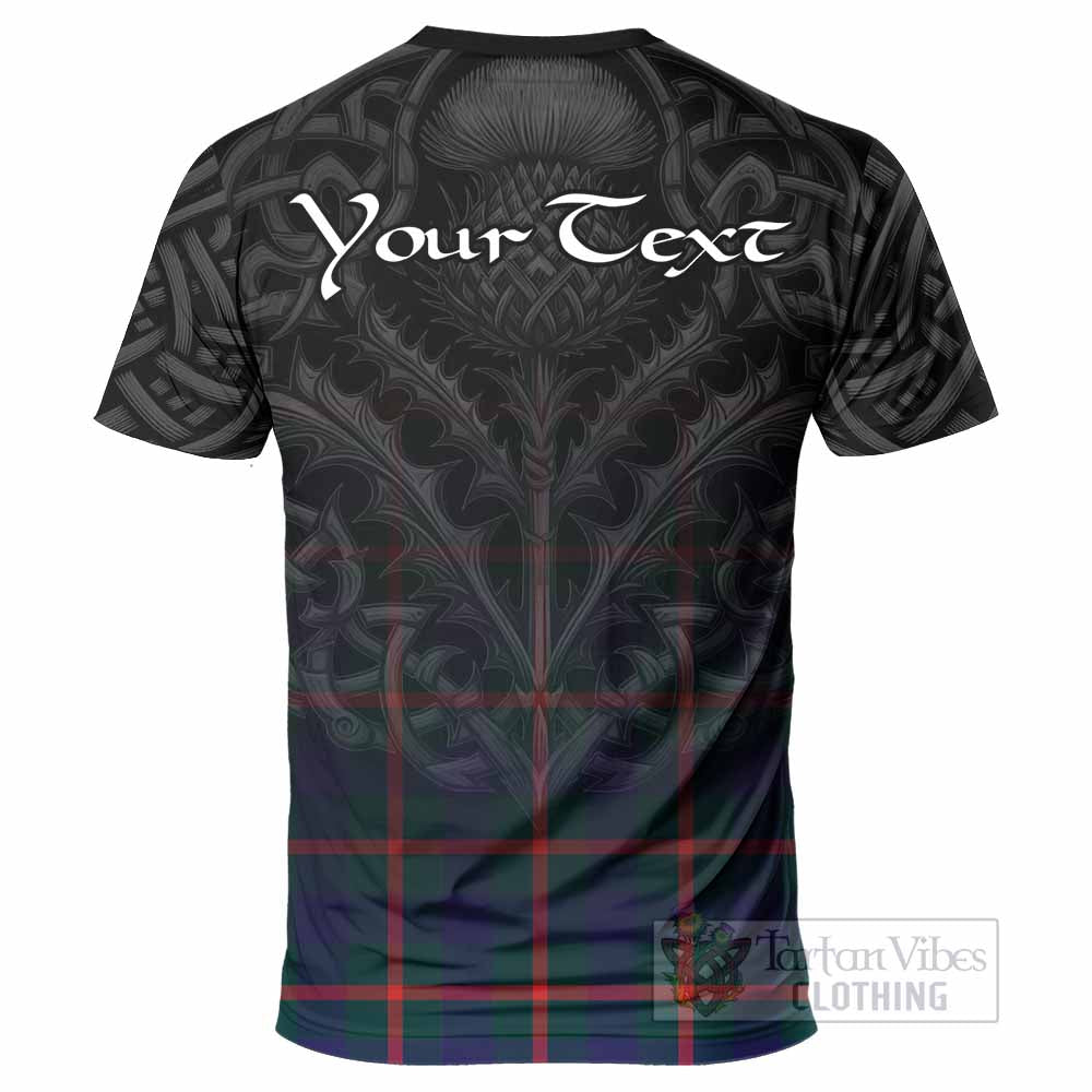 Tartan Vibes Clothing Agnew Tartan T-Shirt with Family Crest Celtic Thistle Vibes