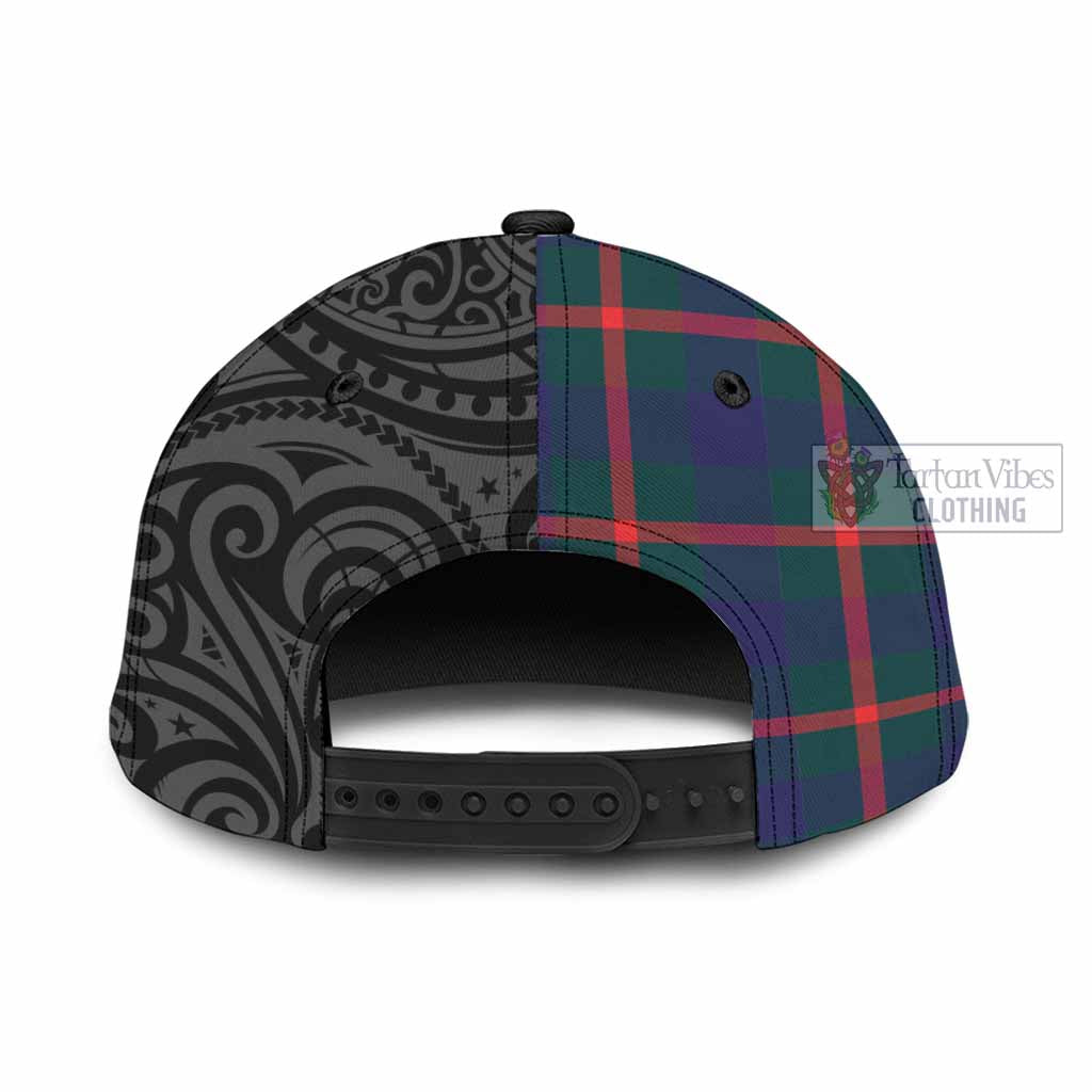 Tartan Vibes Clothing Agnew Tartan Classic Cap with New Zealand Silver Fern Half Style