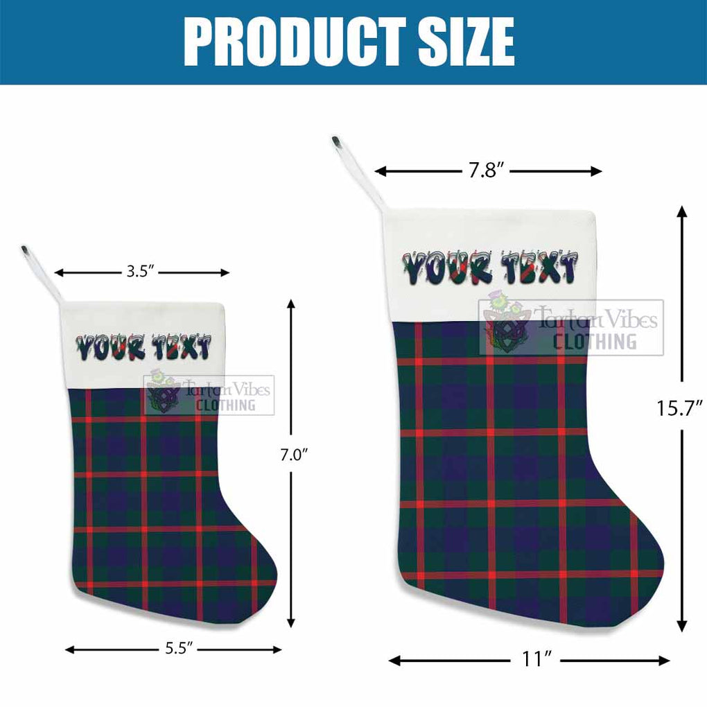 Tartan Vibes Clothing Agnew Tartan Christmas Stocking with Personalized Text