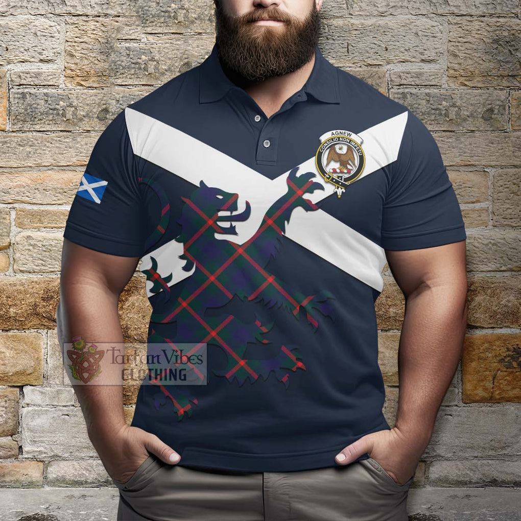 Tartan Vibes Clothing Agnew Tartan Lion Rampant Polo Shirt – Proudly Display Your Heritage with Alba Gu Brath and Clan Name