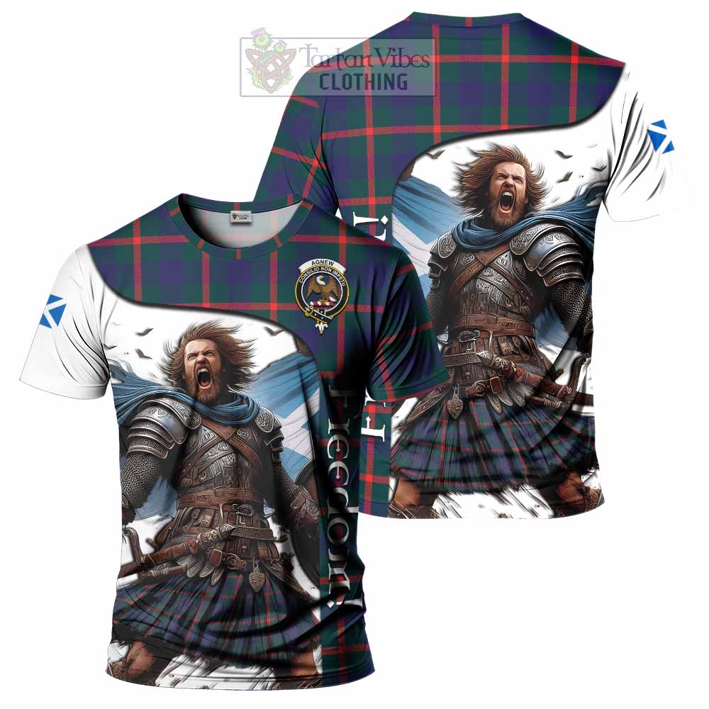 Agnew Crest Tartan T-Shirt Inspired by the Freedom of Scottish Warrior