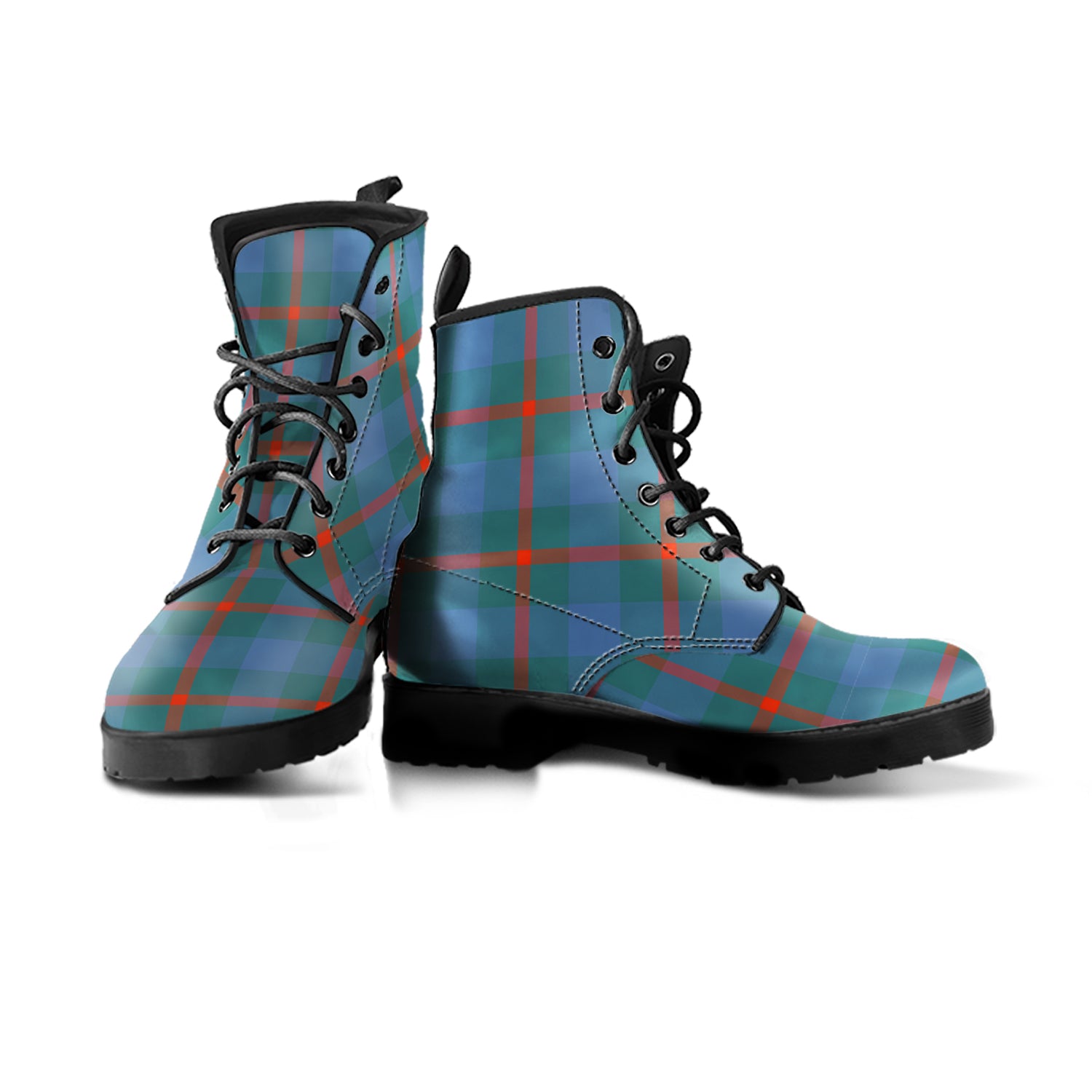 Agnew Ancient Tartan Leather Boots - Tartanvibesclothing