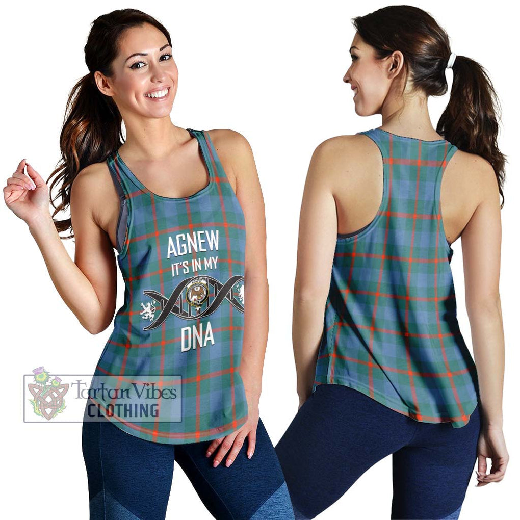 Agnew Ancient Tartan Women's Racerback Tanks with Family Crest DNA In Me Style 4XL - Tartanvibesclothing Shop