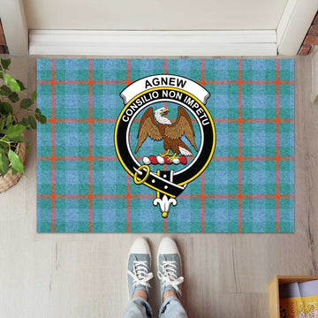 Agnew Ancient Tartan Door Mat with Family Crest