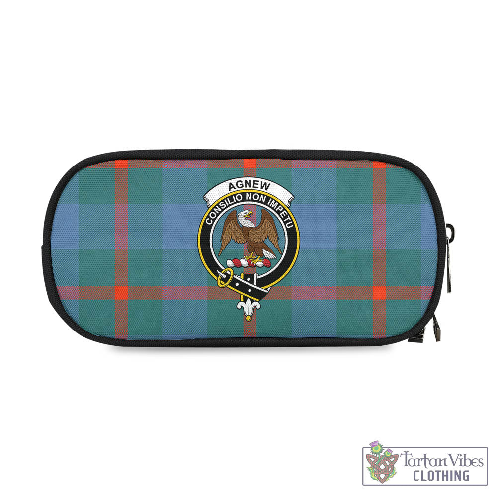 Tartan Vibes Clothing Agnew Ancient Tartan Pen and Pencil Case with Family Crest