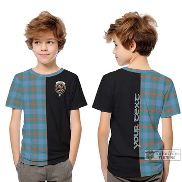 Agnew Ancient Tartan Kid T-Shirt with Family Crest and Half Of Me Style