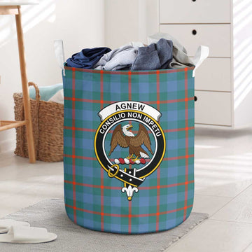 Agnew Ancient Tartan Laundry Basket with Family Crest