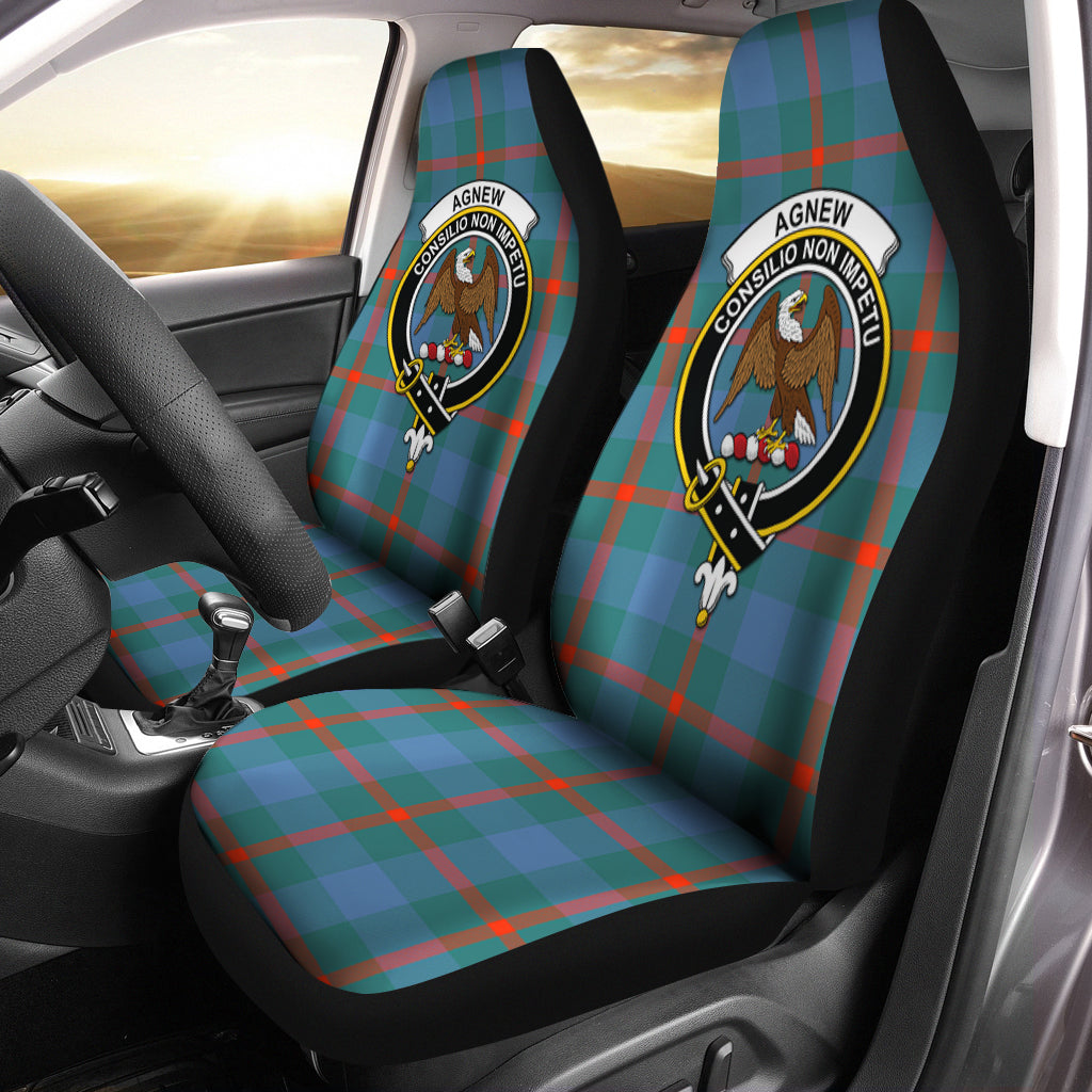 Agnew Ancient Tartan Car Seat Cover with Family Crest One Size - Tartanvibesclothing