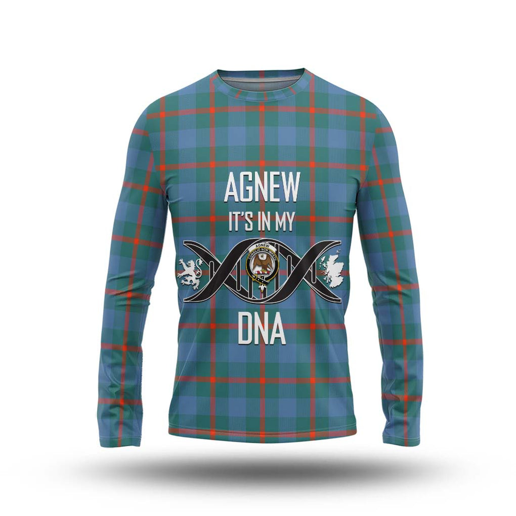 Agnew Ancient Tartan Long Sleeve T-Shirt with Family Crest DNA In Me Style Unisex - Tartanvibesclothing Shop