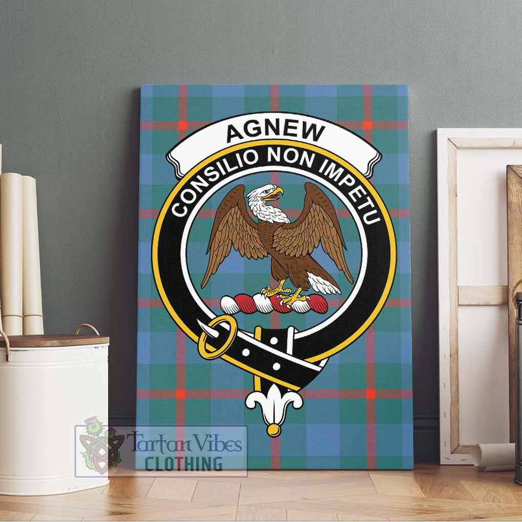 Agnew Ancient Tartan Canvas Print Wall Art with Family Crest Without Frame - Tartan Vibes Clothing