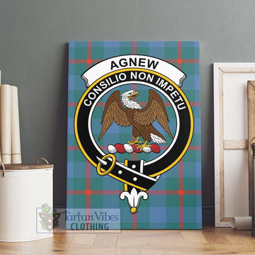 Agnew Ancient Tartan Canvas Print Wall Art with Family Crest