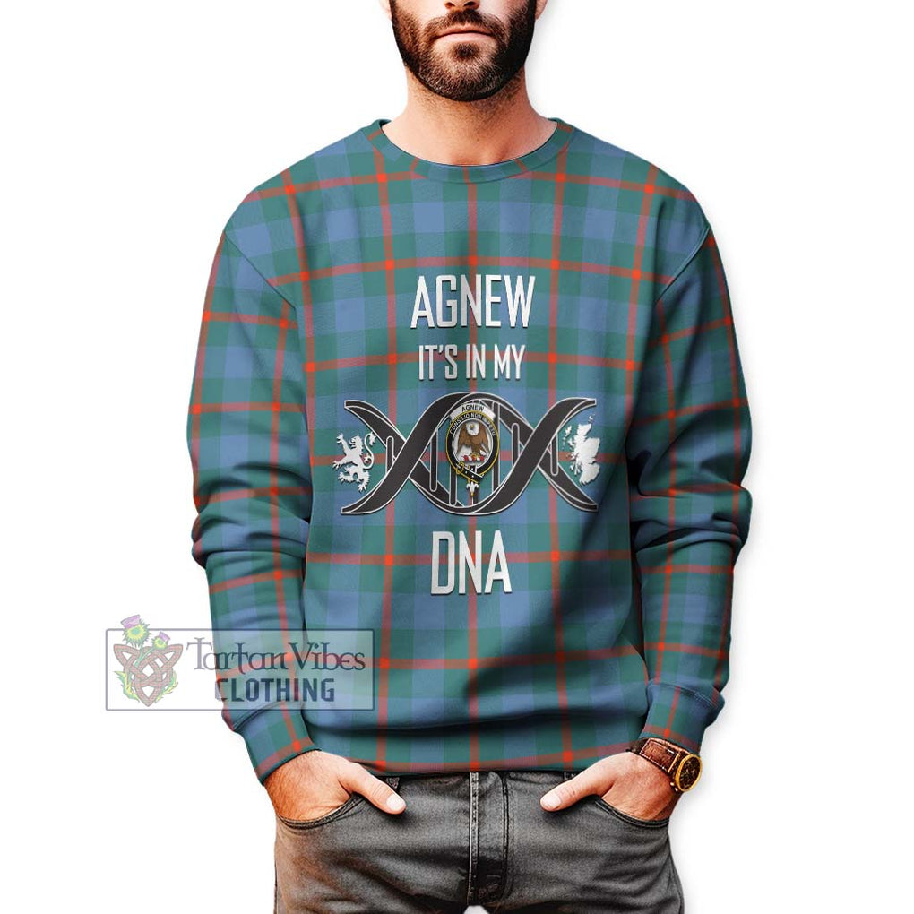 Agnew Ancient Tartan Sweatshirt with Family Crest DNA In Me Style Unisex - Tartanvibesclothing Shop