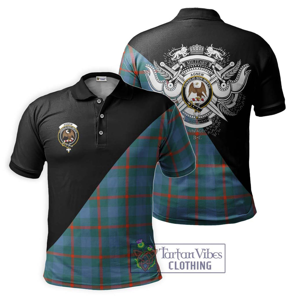 Agnew Ancient Tartan Polo Shirt with Family Crest and Military Logo Style Kid - Tartanvibesclothing Shop