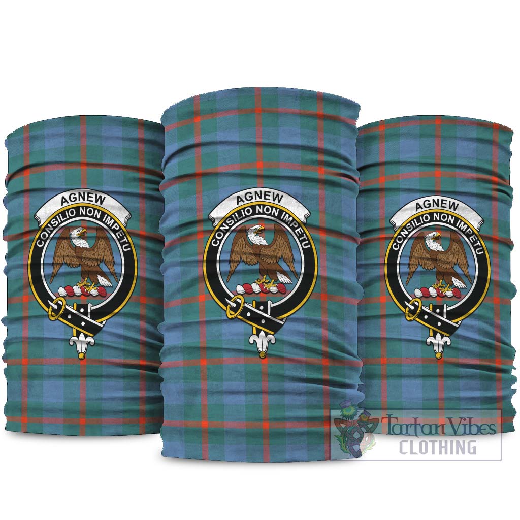 Agnew Ancient Tartan Neck Gaiters, Tartan Bandanas, Tartan Head Band with Family Crest