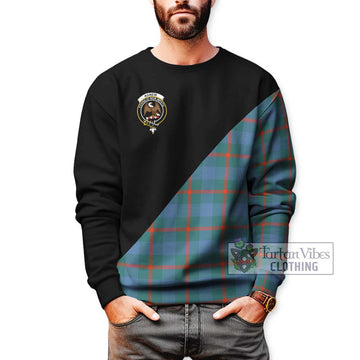 Agnew Ancient Tartan Sweatshirt with Family Crest and Military Logo Style