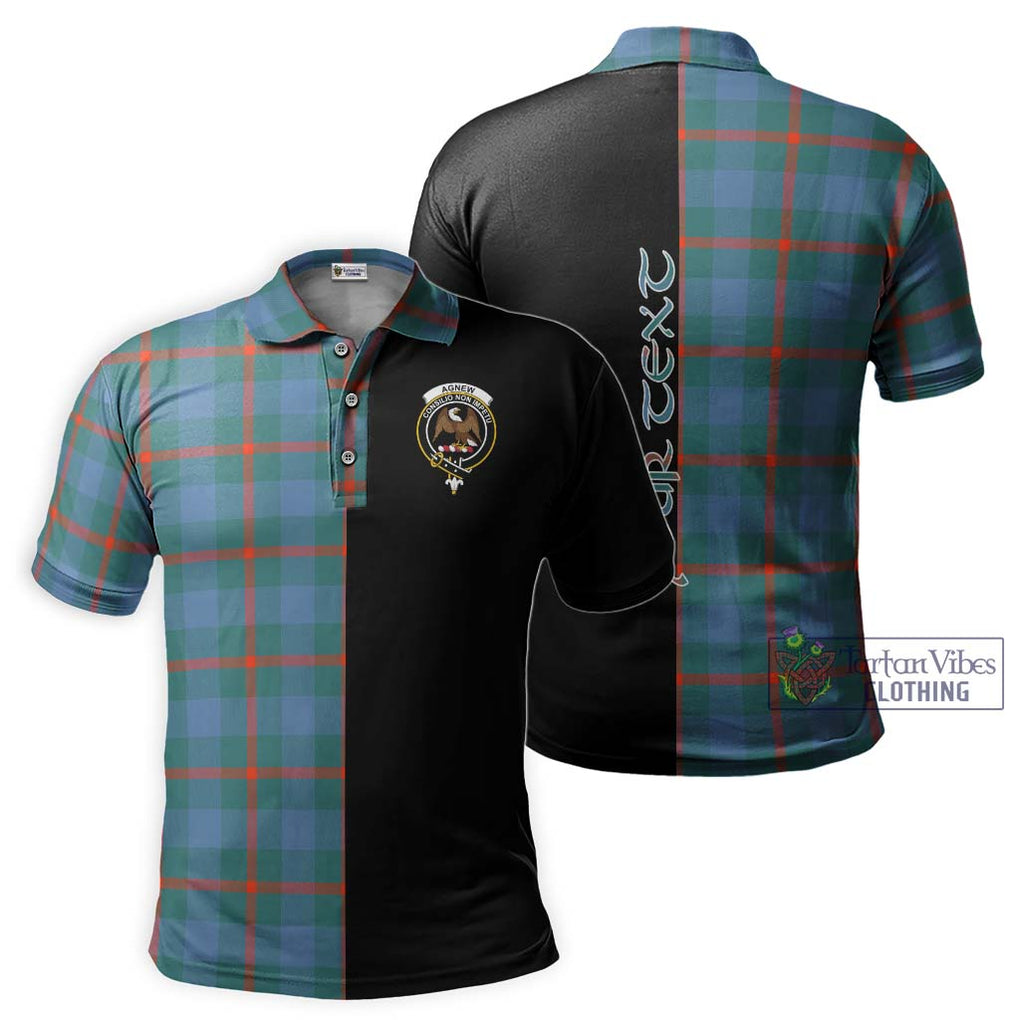 Agnew Ancient Tartan Polo Shirt with Family Crest and Half Of Me Style Kid - Tartanvibesclothing Shop