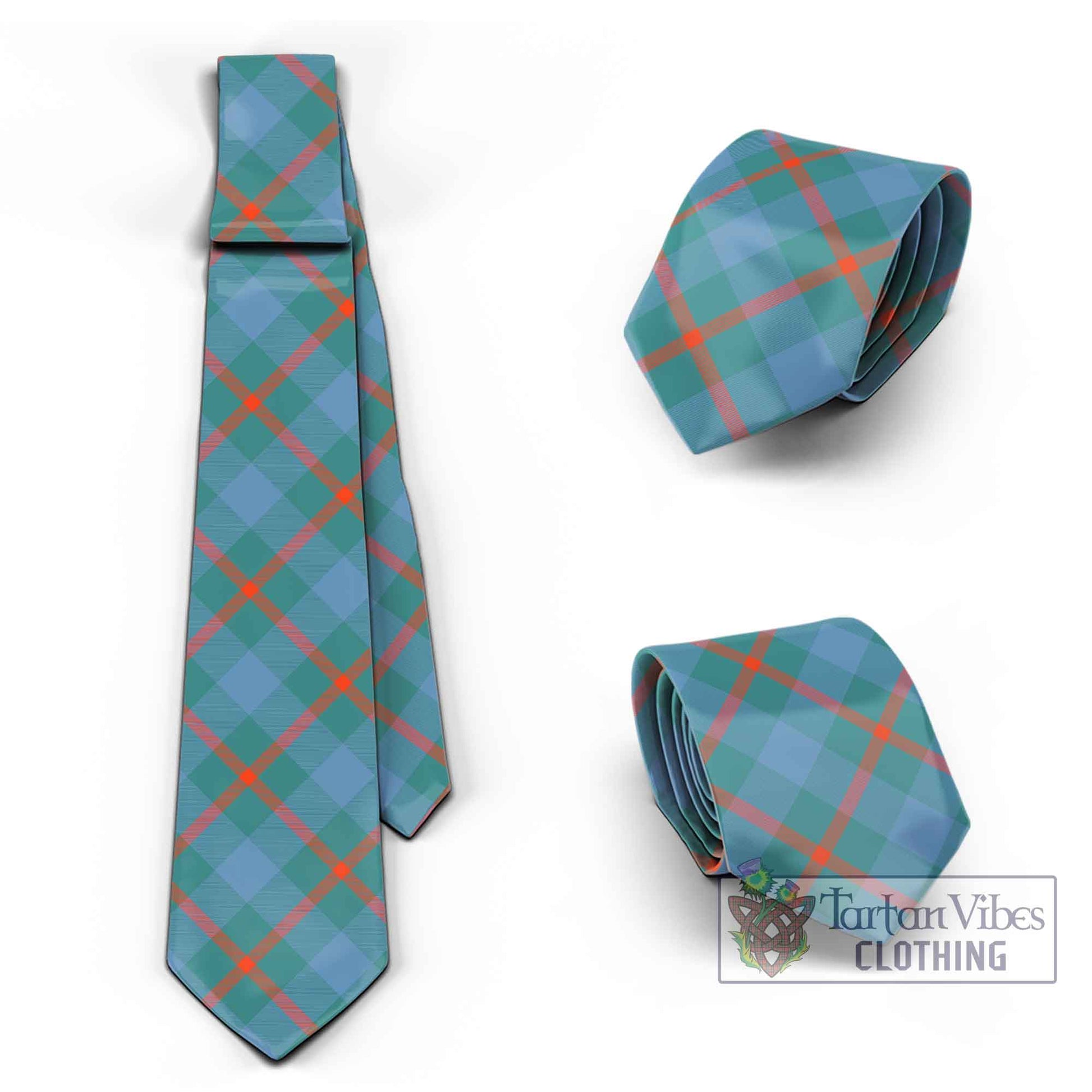 Tartan Vibes Clothing Agnew Ancient Tartan Classic Necktie Cross Style