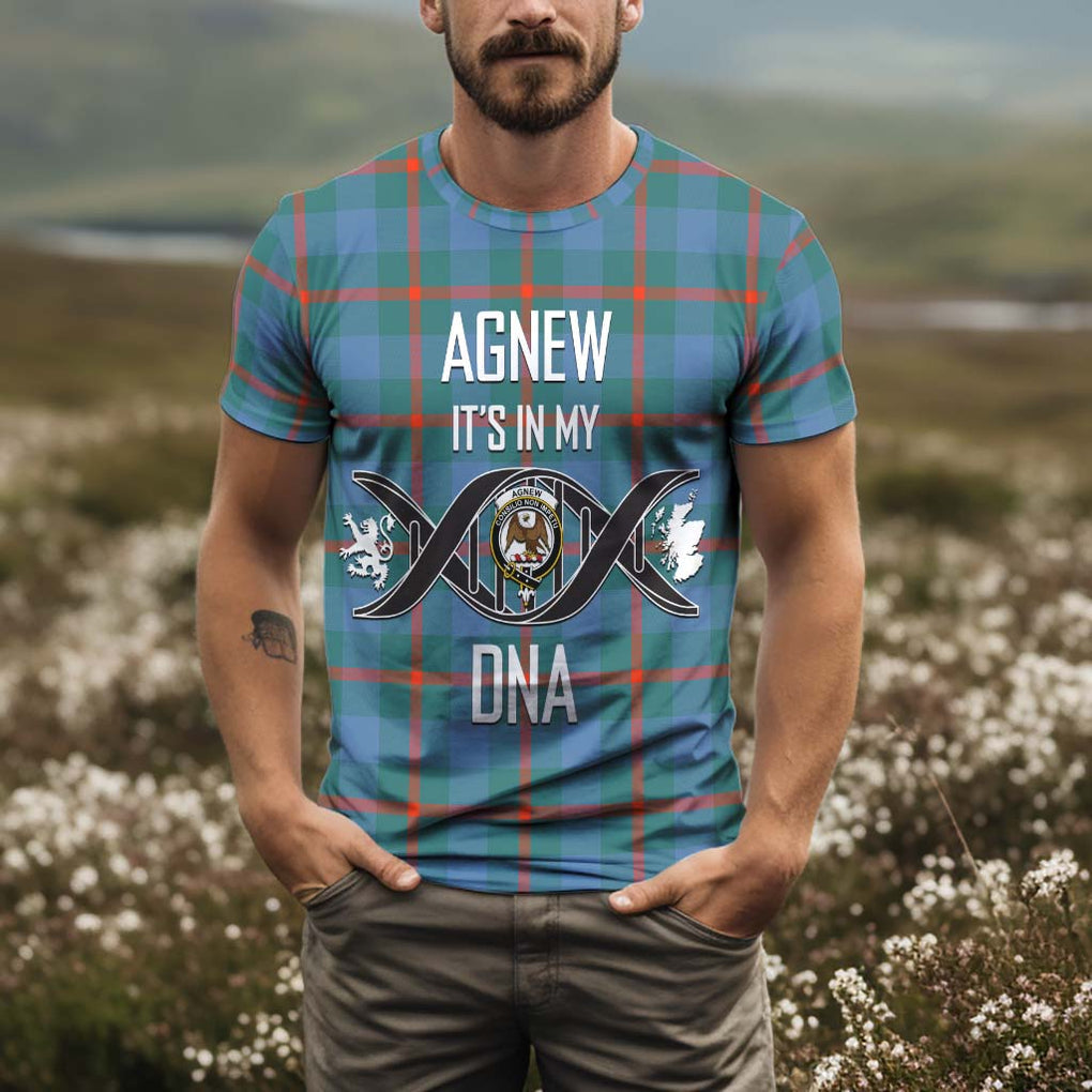 Agnew Ancient Tartan T-Shirt with Family Crest DNA In Me Style Kid's Shirt - Tartan Vibes Clothing