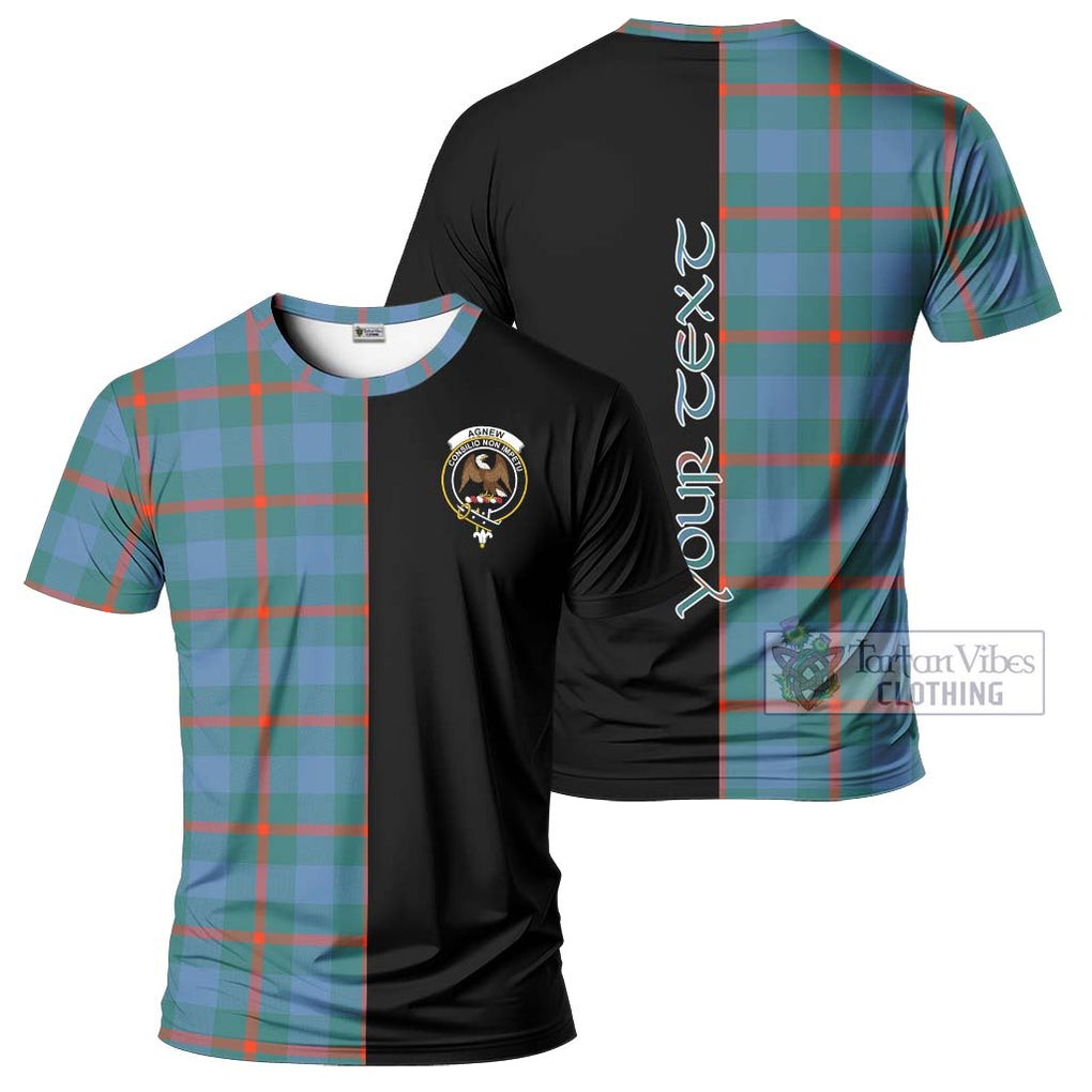 Agnew Ancient Tartan T-Shirt with Family Crest and Half Of Me Style Kid's Shirt - Tartanvibesclothing Shop