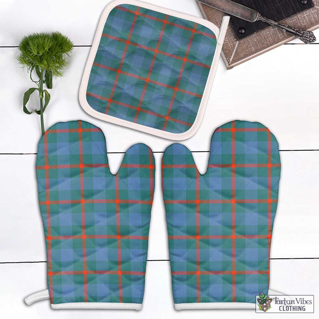 Agnew Ancient Tartan Combo Oven Mitt & Pot-Holder Combo 1 Oven Mitt & 1 Pot-Holder White - Tartan Vibes Clothing