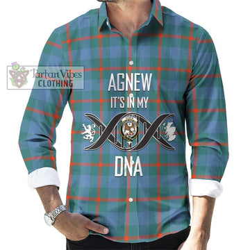 Agnew Ancient Tartan Long Sleeve Button Shirt with Family Crest DNA In Me Style