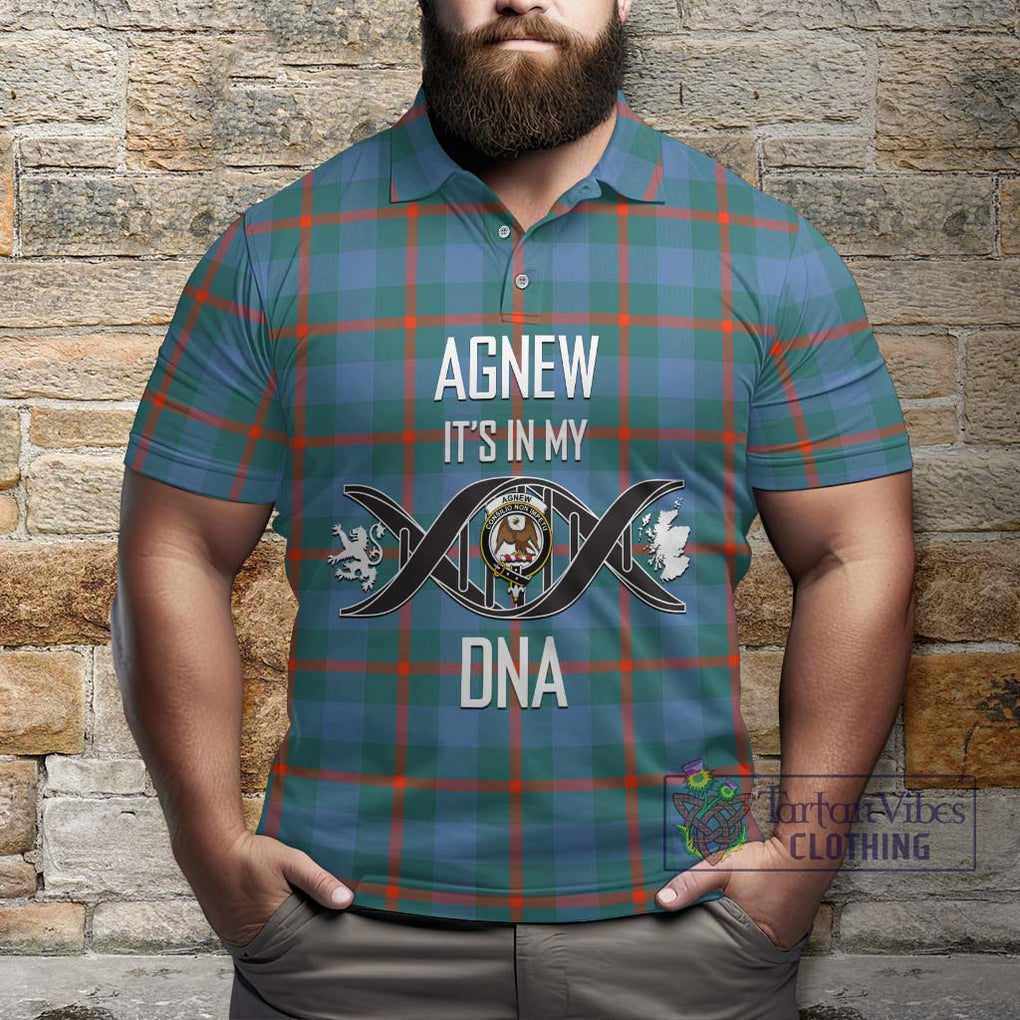 Agnew Ancient Tartan Polo Shirt with Family Crest DNA In Me Style Kid - Tartanvibesclothing Shop