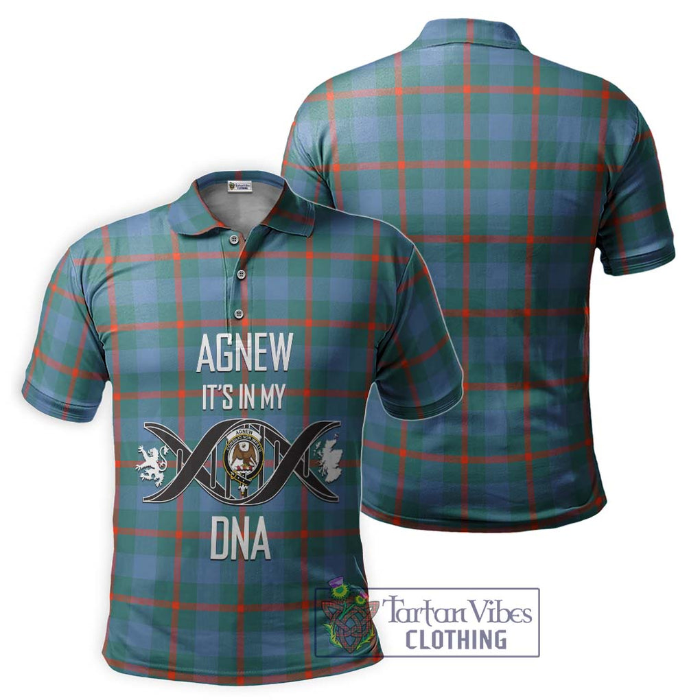 Agnew Ancient Tartan Polo Shirt with Family Crest DNA In Me Style - Tartanvibesclothing Shop