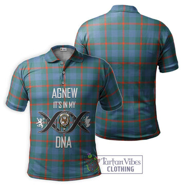 Agnew Ancient Tartan Polo Shirt with Family Crest DNA In Me Style