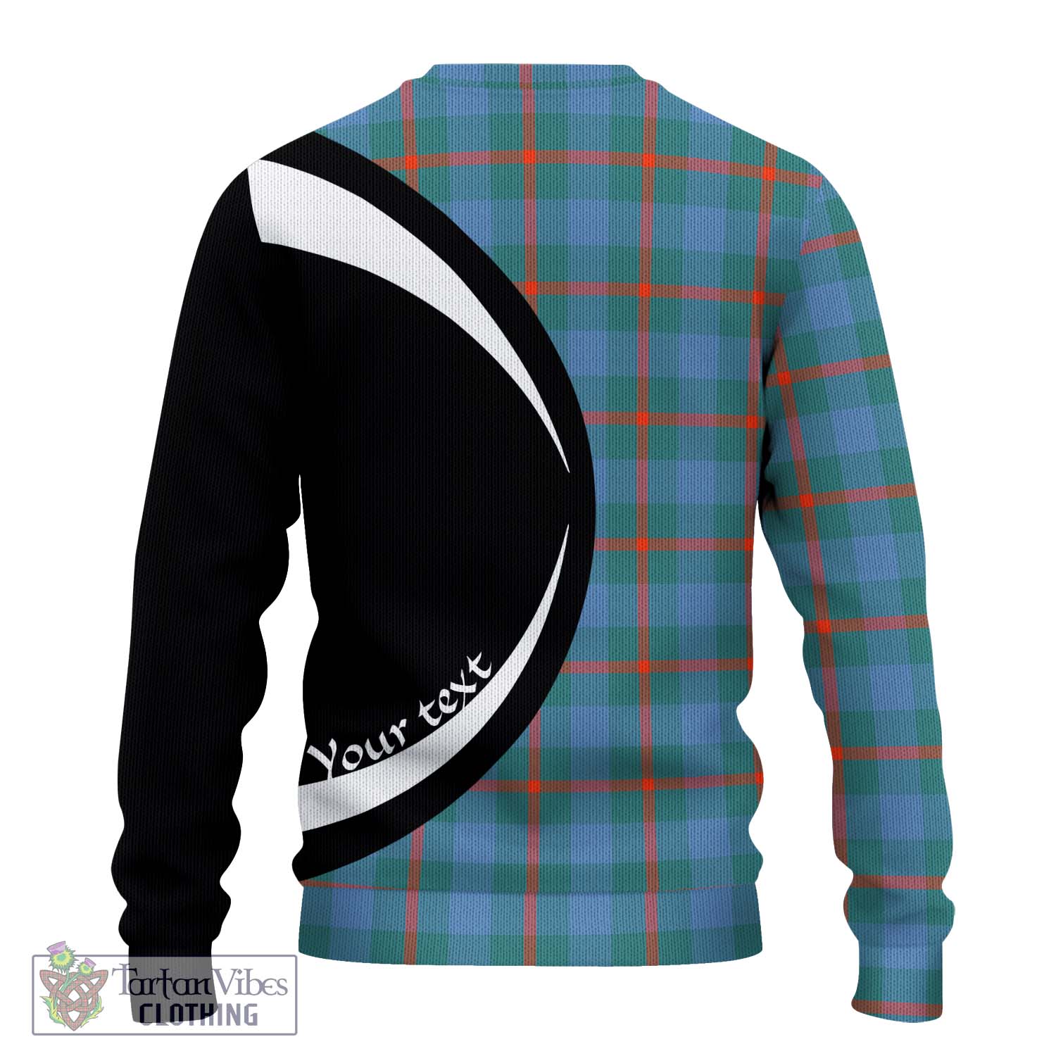 Agnew Ancient Tartan Ugly Sweater with Family Crest Circle Style - Tartan Vibes Clothing