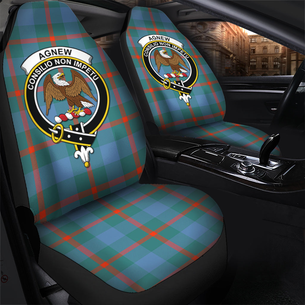 Agnew Ancient Tartan Car Seat Cover with Family Crest - Tartanvibesclothing