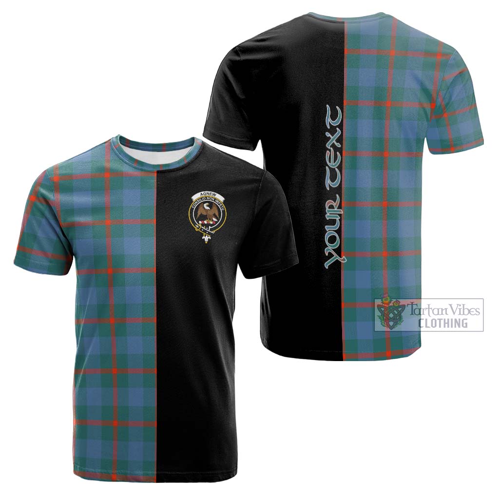 Tartan Vibes Clothing Agnew Ancient Tartan Cotton T-shirt with Family Crest and Half Of Me Style