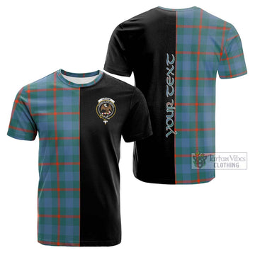 Agnew Ancient Tartan Cotton T-shirt with Family Crest and Half Of Me Style