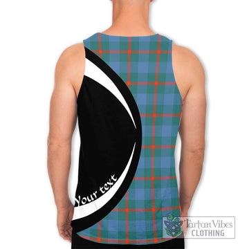 Agnew Ancient Tartan Men's Tank Top with Family Crest Circle Style