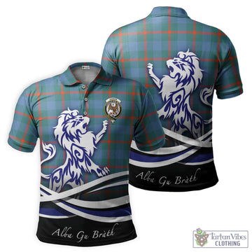 Agnew Ancient Tartan Polo Shirt with Alba Gu Brath Regal Lion Emblem