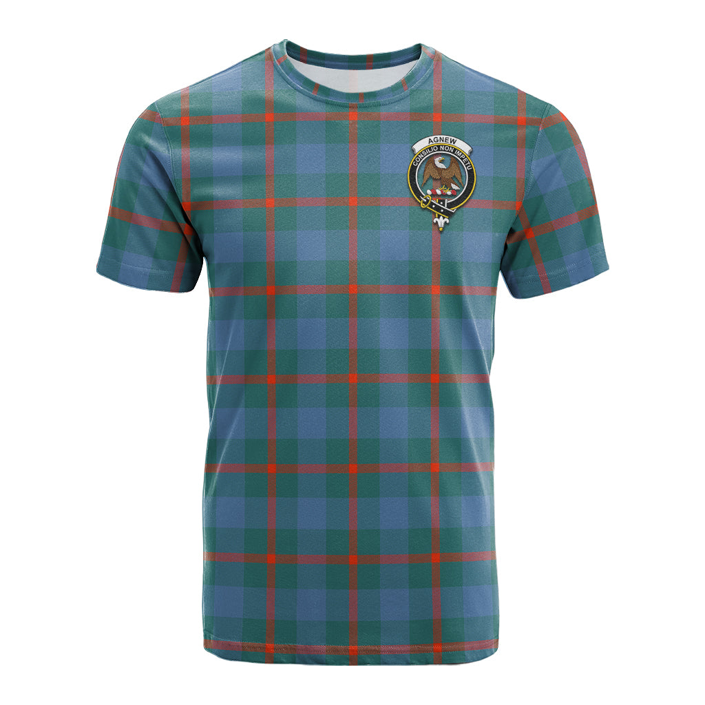 Agnew Ancient Tartan T-Shirt with Family Crest - Tartan Vibes Clothing