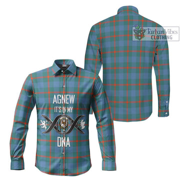 Agnew Ancient Tartan Long Sleeve Button Shirt with Family Crest DNA In Me Style