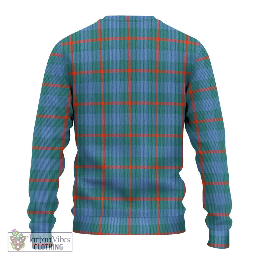 Agnew Ancient Tartan Knitted Sweater with Family Crest DNA In Me Style - Tartanvibesclothing Shop