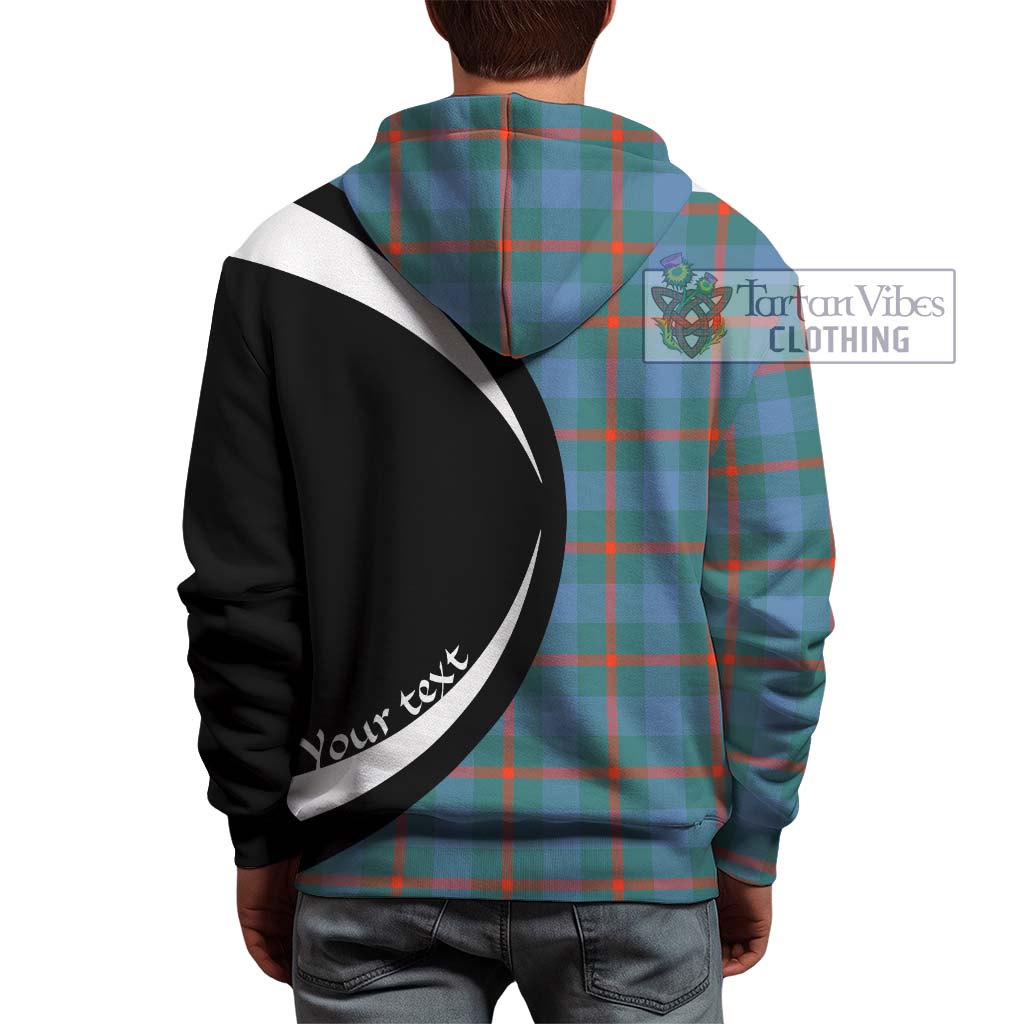 Tartan Vibes Clothing Agnew Ancient Tartan Hoodie with Family Crest Circle Style