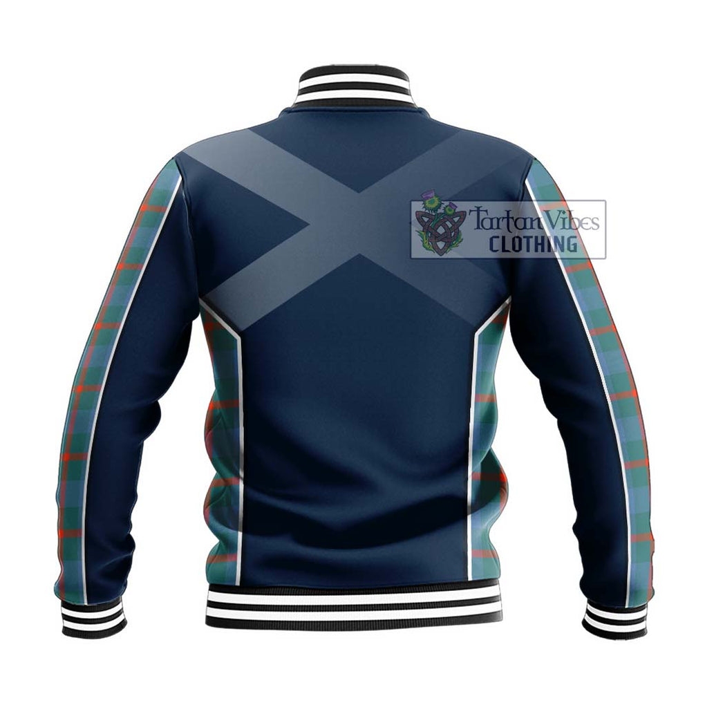 Agnew Ancient Tartan Baseball Jacket with Family Crest and Lion Rampant Vibes Sport Style - Tartan Vibes Clothing