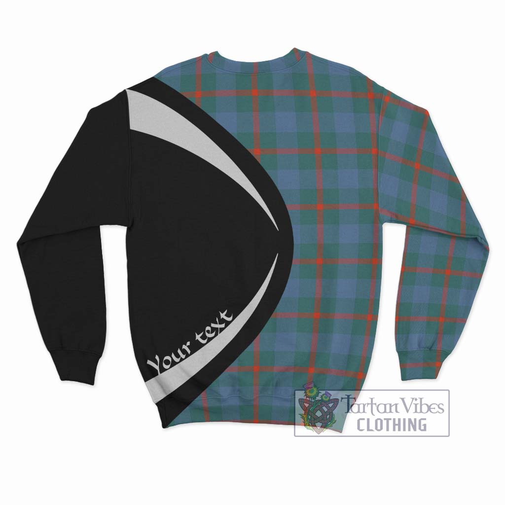 Agnew Ancient Tartan Sweatshirt with Family Crest Circle Style - Tartan Vibes Clothing