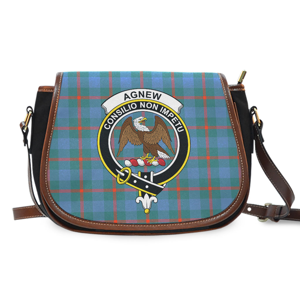 Agnew Ancient Tartan Saddle Bag with Family Crest - Tartan Vibes Clothing