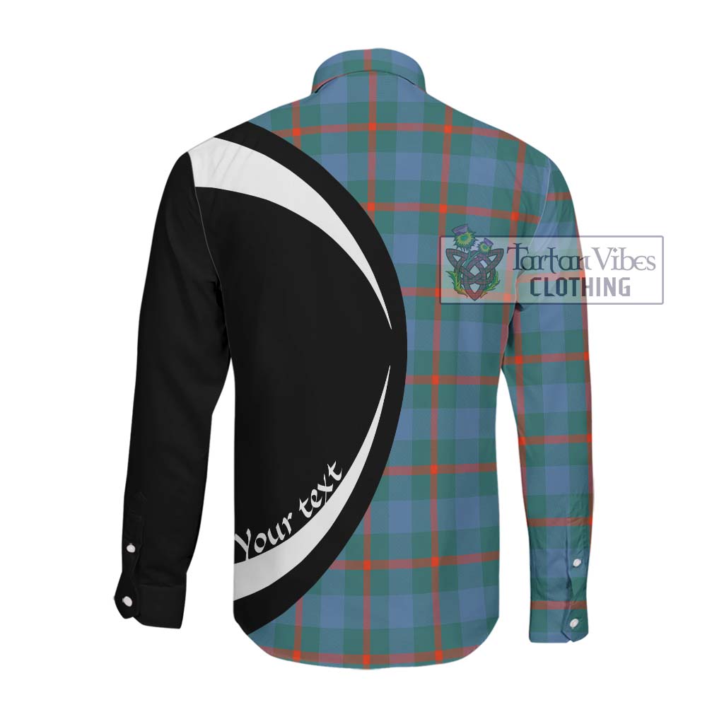 Agnew Ancient Tartan Long Sleeve Button Up with Family Crest Circle Style Men's Shirt - Tartan Vibes Clothing