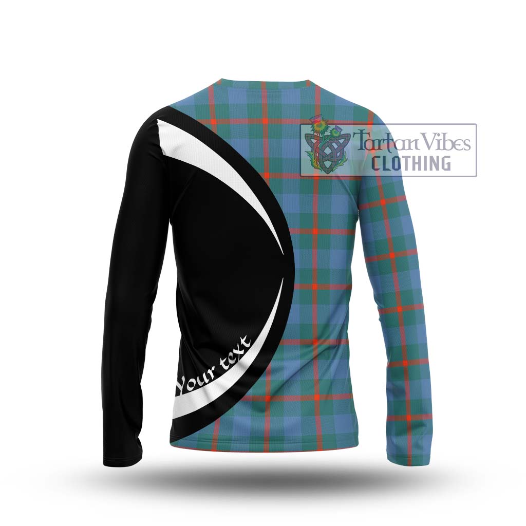 Agnew Ancient Tartan Long Sleeve T-Shirt with Family Crest Circle Style - Tartan Vibes Clothing