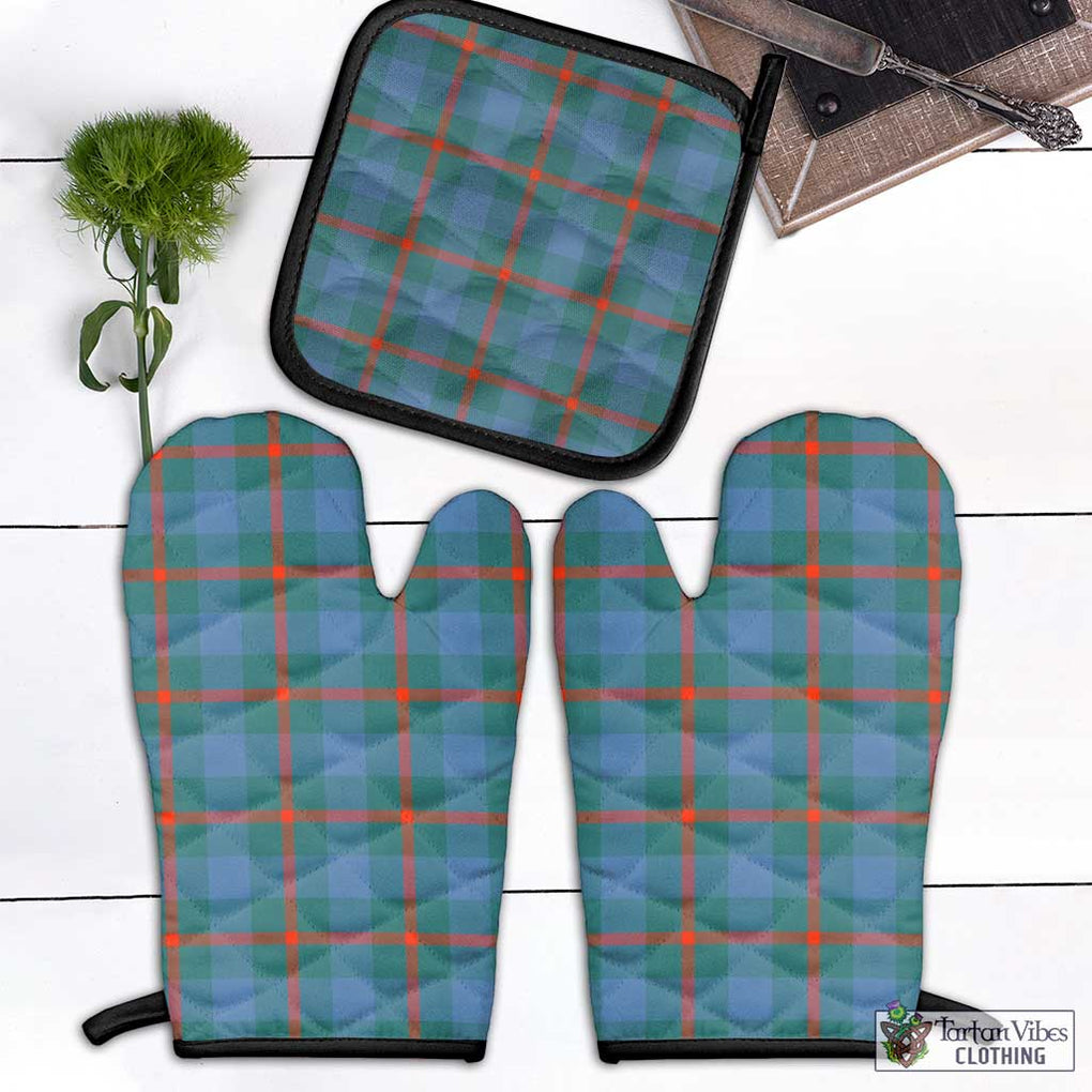 Agnew Ancient Tartan Combo Oven Mitt & Pot-Holder Combo 1 Oven Mitt & 1 Pot-Holder Black - Tartan Vibes Clothing